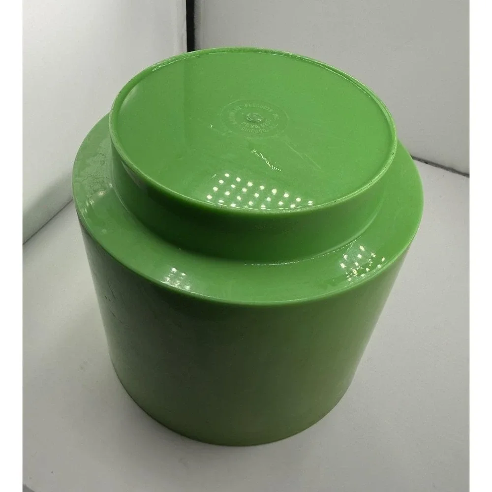 Set Of 3 Lawnware VTG Plant Pots Plastic Nesting Green Footed Retro Sturdy